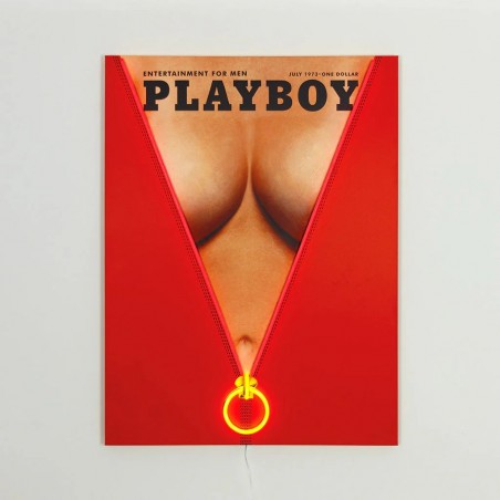 Playboy Zip Cover LED Neon Wall Art &ndash; 70s Summer Glow Smithers Your Custom Neon Sign & Neon Signs | Handmade in London by Smi...