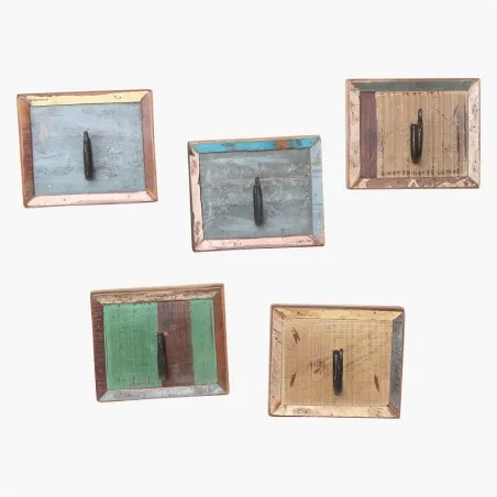 Rustic Wall Coat Hooks &ndash; Vintage Peg Rail in Reclaimed Wood Smithers Coat Hooks & Racks &pound;20.00 Reclaimed Boat Wood product_fe...