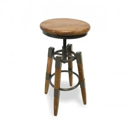 Adjustable Rustic Woodworking Bar Stool &ndash; Vintage Industrial Style Smithers Bar Stools &pound;300.00 Bar Mango Wood product_features