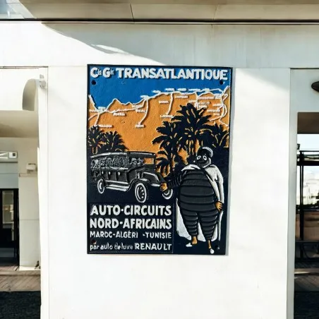 French Metal Sign &ndash; Auto-Circuits Nord-African Black Michelin Man Signs &pound;100.00 product_features
