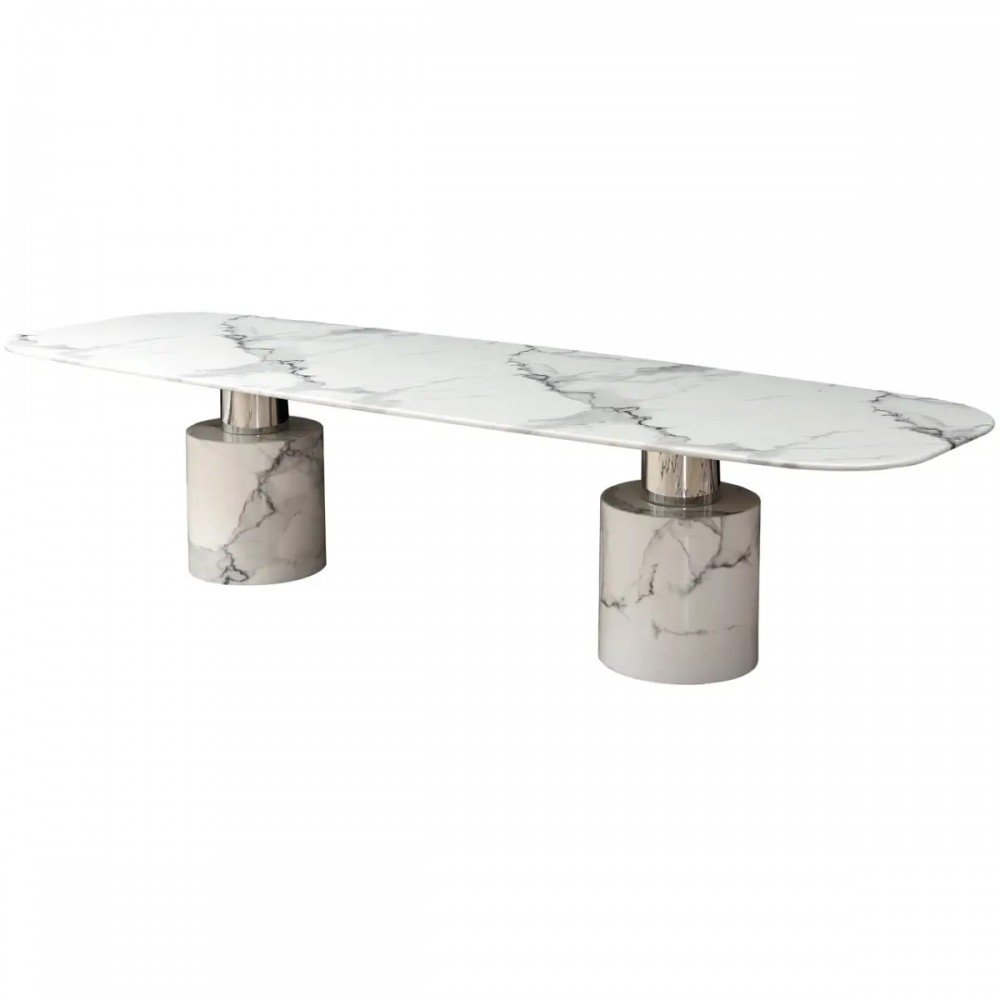 Delphi Marble Table – 320cm of Sculptural Dining Power Smithers Furniture £4,950.00 Dining Room product_features