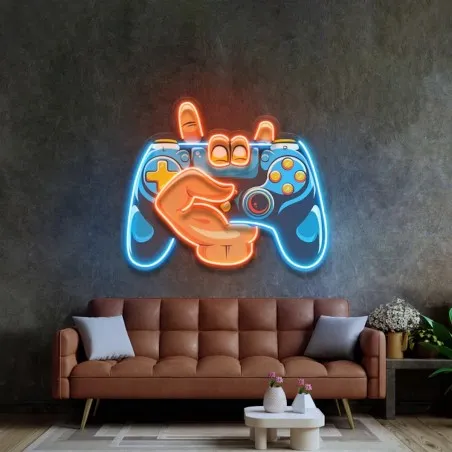 PlayStation Style Neon Sign – The Game’s On, Lights Out Smithers Your Custom Neon Sign & Neon Signs | Handmade in London by S...
