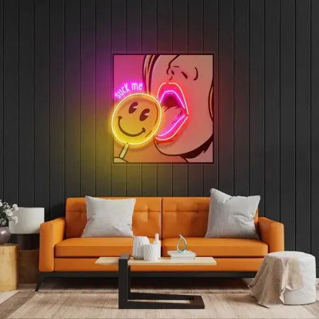 Suck Me Smiley Face Neon Pop Art Sign Smithers Your Custom Neon Sign & Neon Signs | Handmade in London by Smithers £365.00   ...