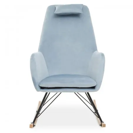 Snuggle Blue Breastfeeding Rocking Chair Designer Furniture &pound;260.00 Living Room Beech Steel product_features