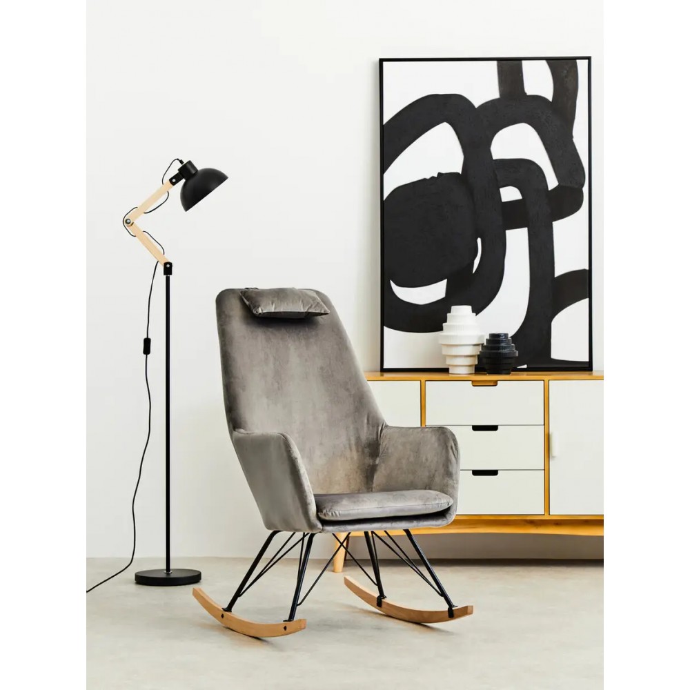 Snuggle Grey Breastfeeding Rocking Chair Designer Furniture £260.00 Living Room Beech Steel product_features