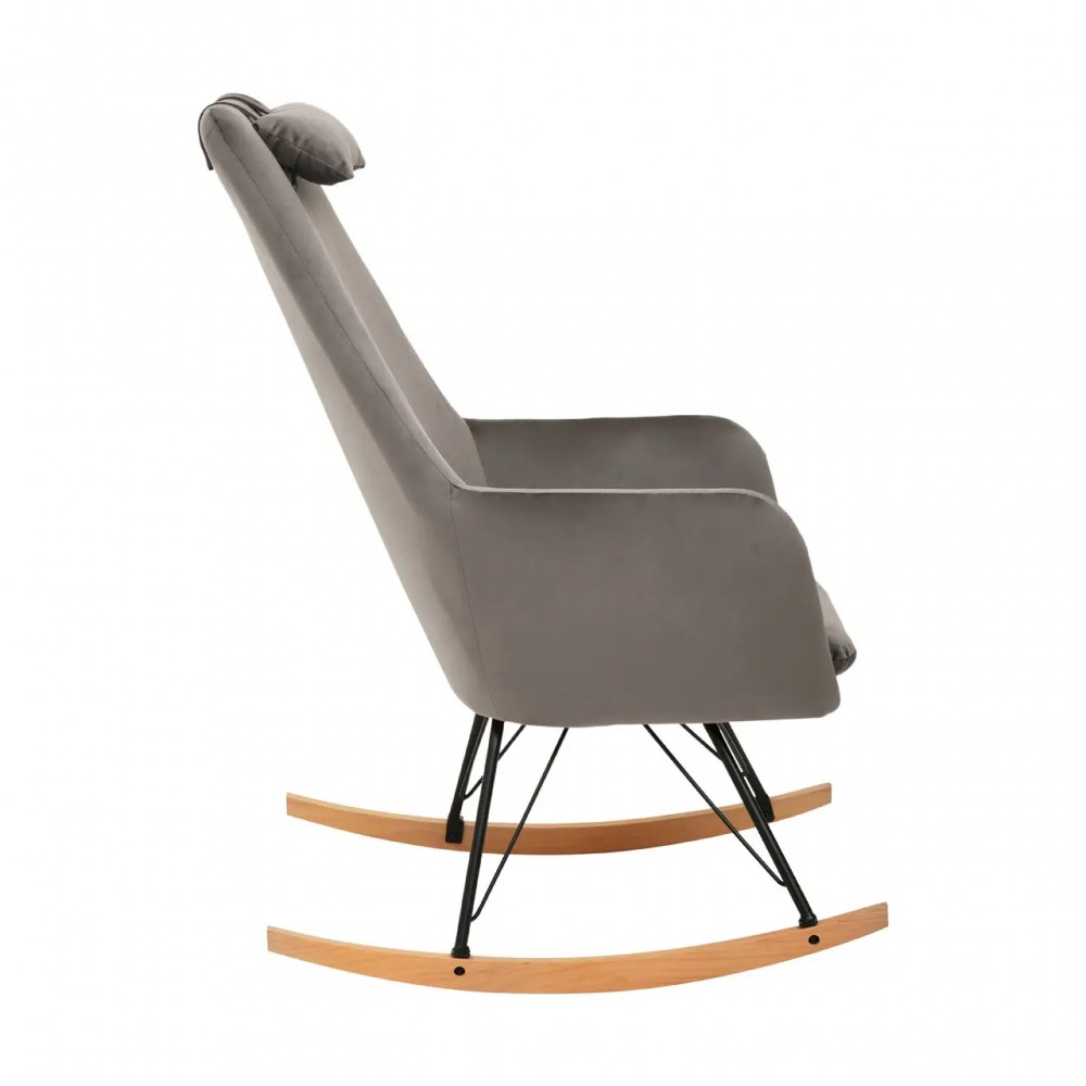 Snuggle Grey Breastfeeding Rocking Chair Designer Furniture £260.00 Living Room Beech Steel product_features