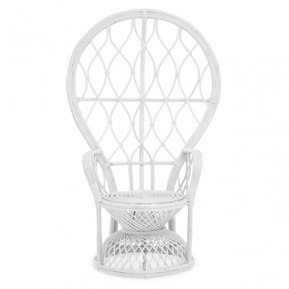 Peacock Cane Chair - White Sofas and Armchairs £600.00