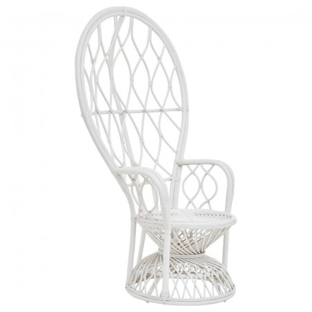 Peacock Cane Chair - White Sofas and Armchairs £600.00