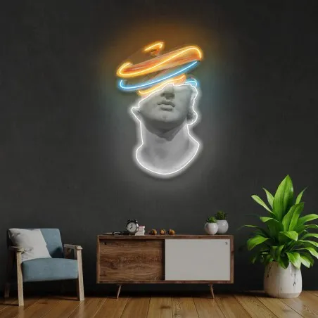 Head in the Clouds Neon Sign &ndash; Greek Bust LED Wall Light Smithers Your Custom Neon Sign & Neon Signs | Handmade in London by ...