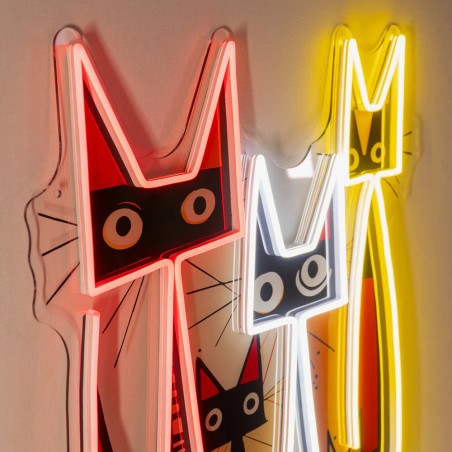 Neon Cat Family Wall Light &ndash; Abstract LED Cat Art Smithers Your Custom Neon Sign & Neon Signs | Handmade in London by Smither...