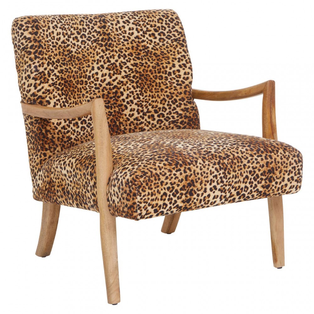 Leopard Print Armchair Smithers Designer Furniture £750.00 Reception Room Mango Wood product_features