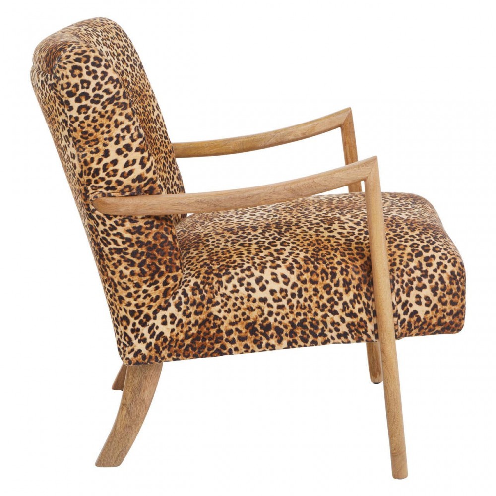 Leopard Print Armchair Smithers Designer Furniture £750.00 Reception Room Mango Wood product_features