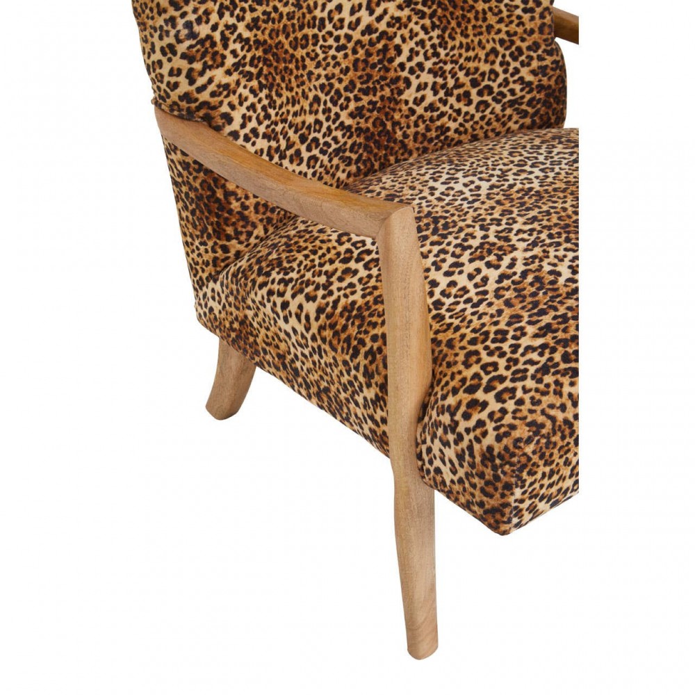 Leopard Print Armchair Smithers Designer Furniture £750.00 Reception Room Mango Wood product_features