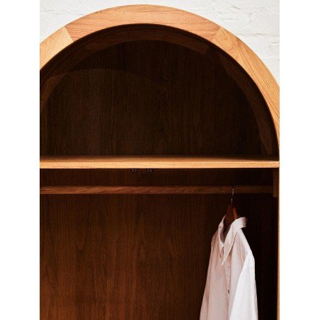 Luxury Retro Rattan Wardrobe &ndash; Arched Oak Wood Closet Smithers Storage &pound;2,000.00 Rattan product_features