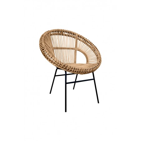 Round Satellite Rattan Chair Retro Furniture £380.00