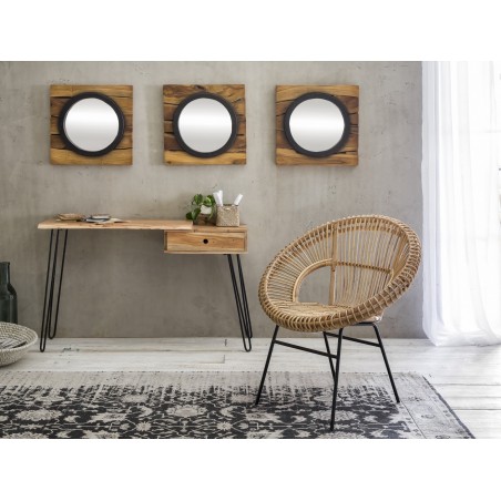 Round Satellite Rattan Chair Retro Furniture £380.00