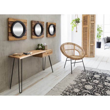 Round Satellite Rattan Chair Retro Furniture £380.00