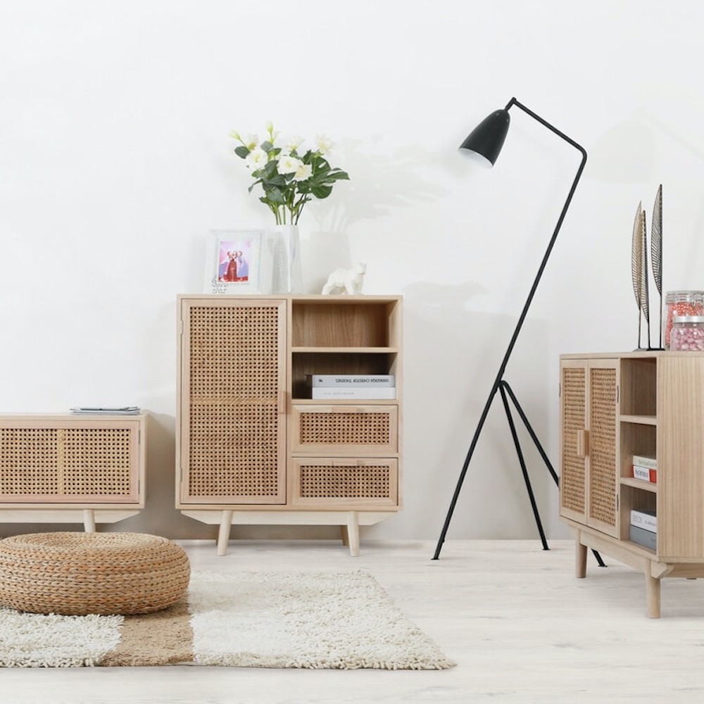 Havana Rattan Storage Cabinet Smithers Furniture £800.00 Living Room Paulownia product_features