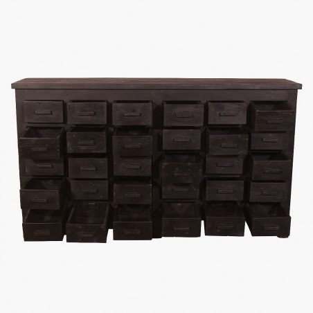 Black Teak Apothecary Cabinet Smithers Wooden Chest of Drawers £2,350.00 Entrance Hall product_features