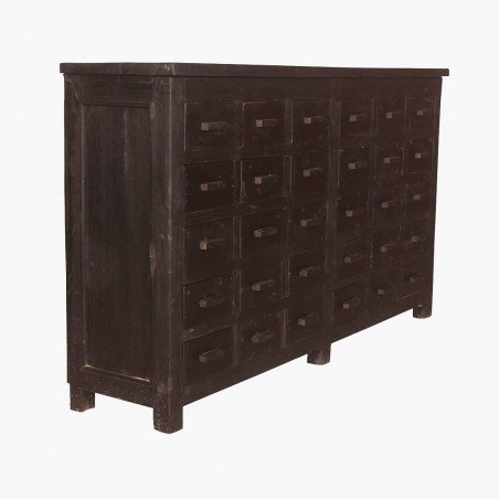 Black Teak Apothecary Cabinet Smithers Wooden Chest of Drawers £2,350.00 Entrance Hall product_features