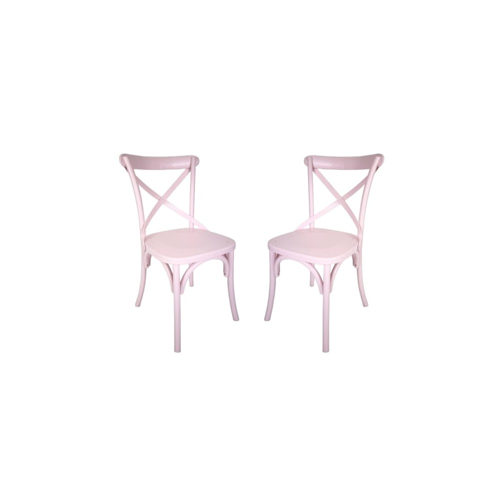Set Of 2 Cross Back Cafe Bistro Stacking Chair Smithers Garden £300.00 Elm product_features