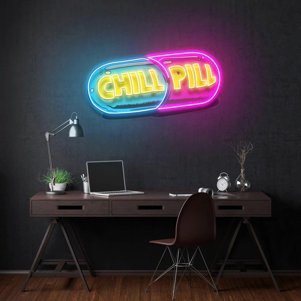 Chill Pill Neon Sign  Your Custom Neon Sign & Neon Signs | Handmade in London by Smithers £295.00      product_features
