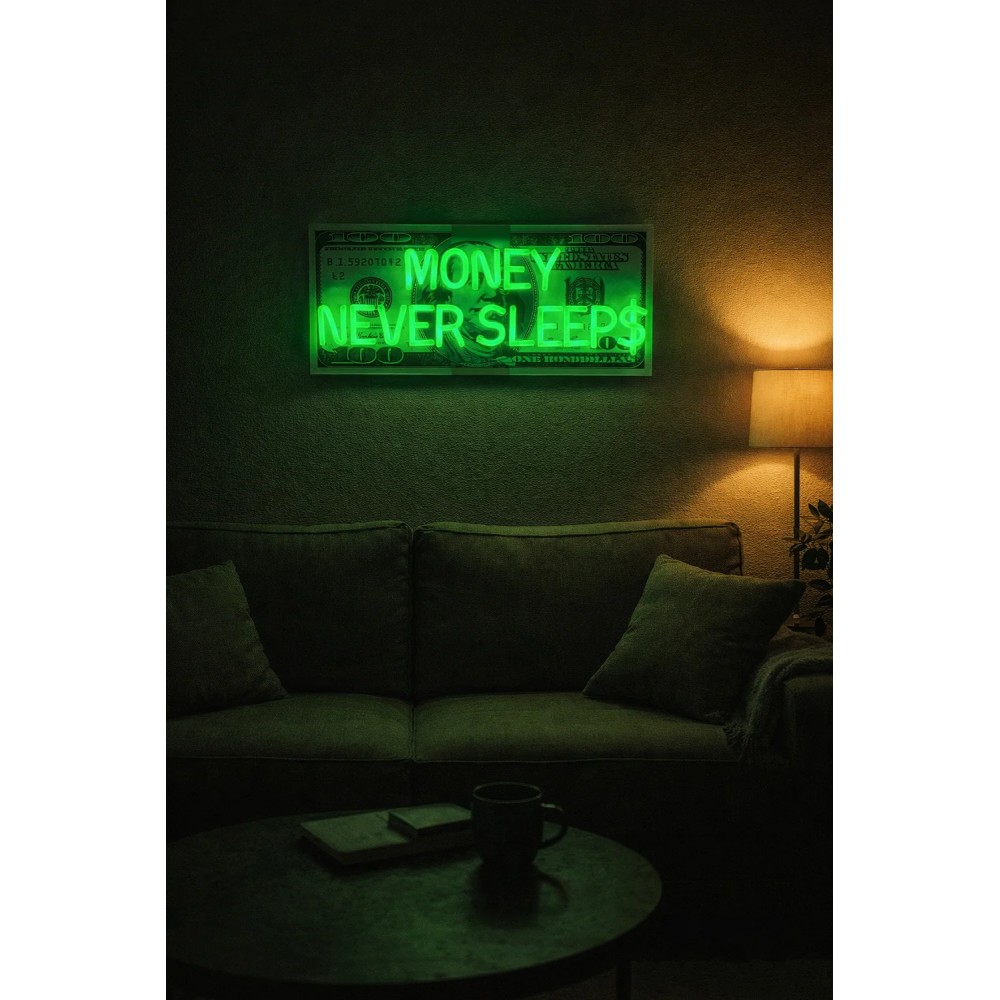 Money Never Sleeps Neon Sign  Your Custom Neon Sign & Neon Signs | Handmade in London by Smithers £300.00      product_features