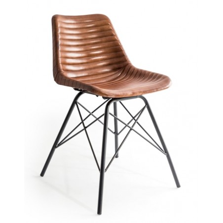 Leather Industrial & Cowhide Dining Chairs Smithers Industrial Furniture &pound;180.00 Dining Room Iron product_features