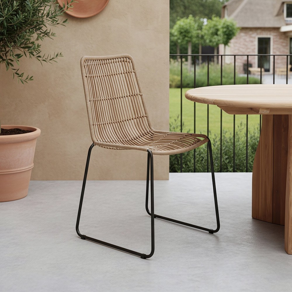 The Palma Stackable Rattan Dining Chair Dining Room £230.00 Conservatory Steel product_features