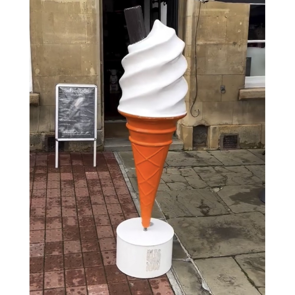 Antique Giant Ice Cream Cone Display – Retro Soft Serve Sculpture Retro Ornaments £500.00 product_features