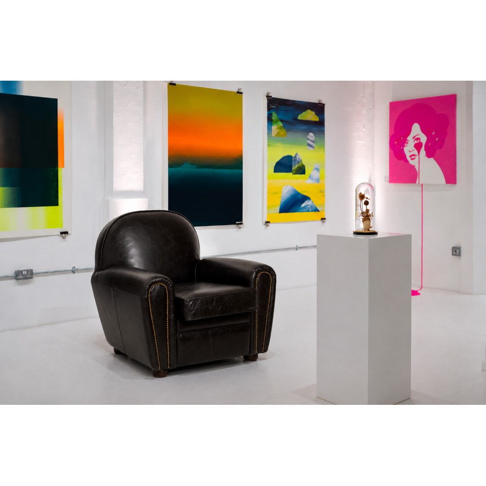 Victor Black Leather Armchair Smithers Sofas & Armchairs £1,850.00 Entrance Hall Willow product_features