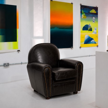 Victor Black Leather Armchair Smithers Sofas & Armchairs £1,850.00 Entrance Hall Willow product_features