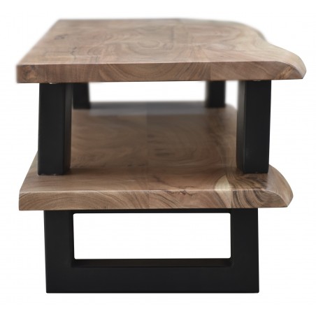 Luxury Solid Acacia TV Stand – Live Edge Industrial Lowboard Smithers Furniture £485.00 Living Room Acacia Iron product_features