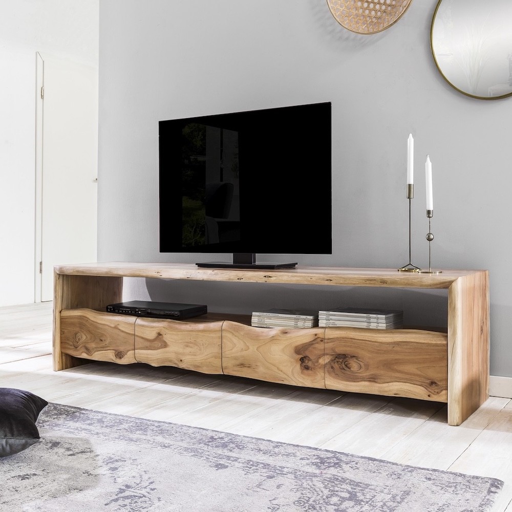 Natural Wood Tv Unit​ – Live Edge Lowboard Smithers Furniture £1,050.00 Living Room Acacia product_features
