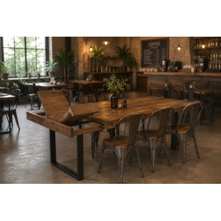 Factory Reclaimed Wood Extendable Dining Table​ Smithers Dining Tables £1,250.00 Kitchen Diner Reclaimed Wood product_features