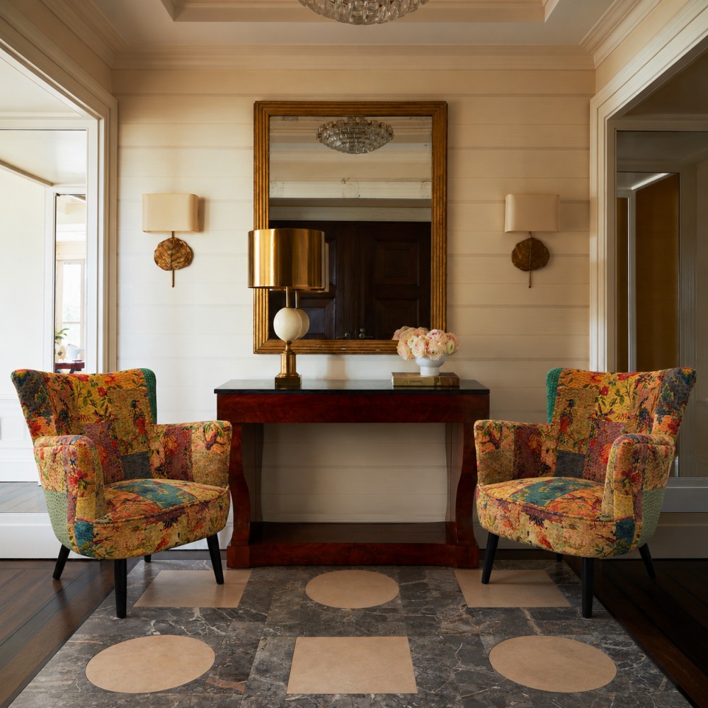 Bohemian Floral Lounge Chair Bespoke Furniture £0.00 product_features