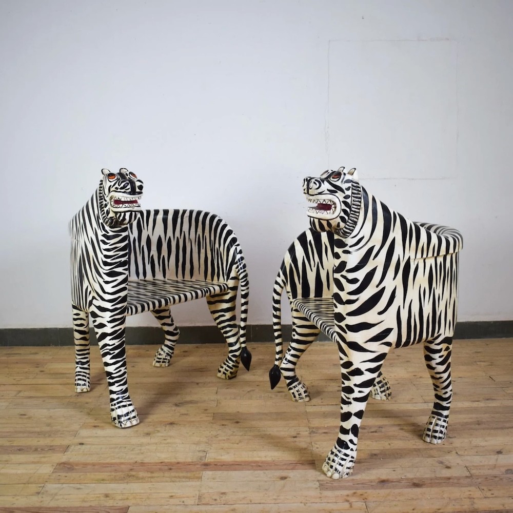 Black and White Bengal Tiger Chair Smithers Sofas & Armchairs £1,350.00 Teak Wood product_features