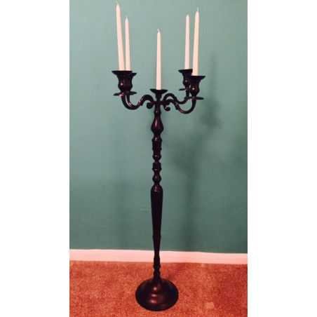 Matte Black Candelabra Smithers Archives Smithers of Stamford £172.00 Store UK, US, EU, AE,BE,CA,DK,FR,DE,IE,IT,MT,NL,NO,ES,S...