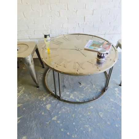 Iron Clock Table Home Smithers of Stamford £ 318.00 Store UK, US, EU, AE,BE,CA,DK,FR,DE,IE,IT,MT,NL,NO,ES,SE