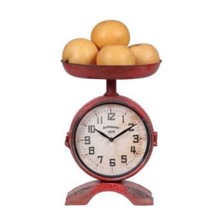 Retro Red Scales Clock Smithers Archives Smithers of Stamford £ 143.50 Store UK, US, EU, AE,BE,CA,DK,FR,DE,IE,IT,MT,NL,NO,ES,SE