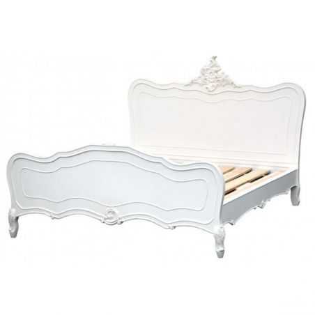 White Roccoco Bed Home Smithers of Stamford £998.75 Store UK, US, EU, AE,BE,CA,DK,FR,DE,IE,IT,MT,NL,NO,ES,SE