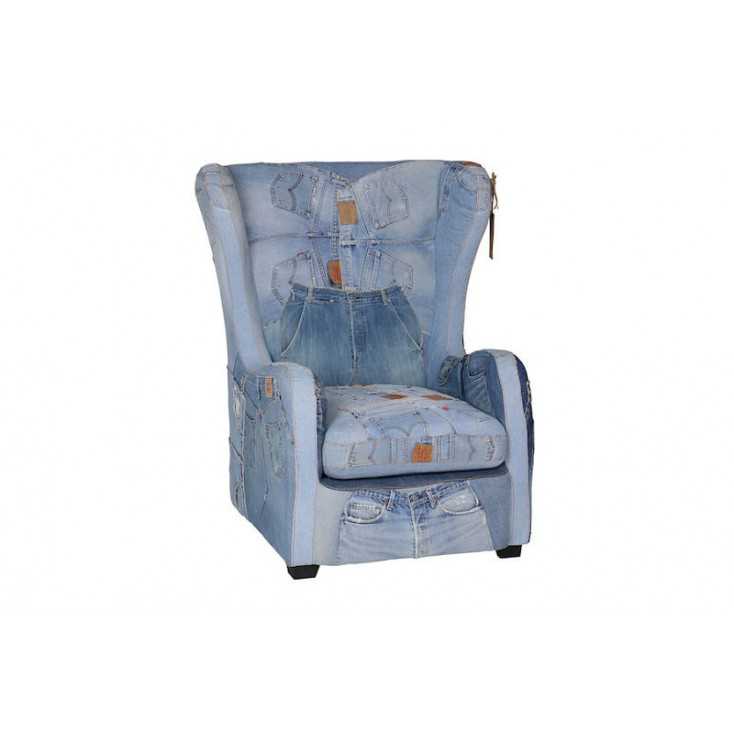 Denim Armchair Upcycled Furniture Smithers of Stamford £ 2,700.00 Store UK, US, EU, AE,BE,CA,DK,FR,DE,IE,IT,MT,NL,NO,ES,SE