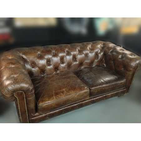 Vintage Distressed Leather Chesterfield Sofa Smithers Archives Smithers of Stamford £2,895.00 Store UK, US, EU, AE,BE,CA,DK,F...