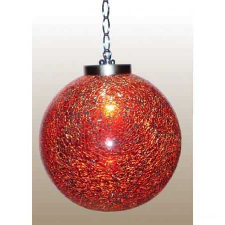 Contemporary Glass Ball Light with Stainless Chain Home Smithers of Stamford £ 72.00 Store UK, US, EU, AE,BE,CA,DK,FR,DE,IE,I...