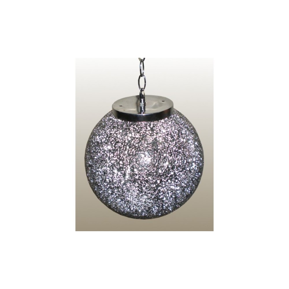 Contemporary Glass Ball Light with Stainless Chain Lighting £83.00