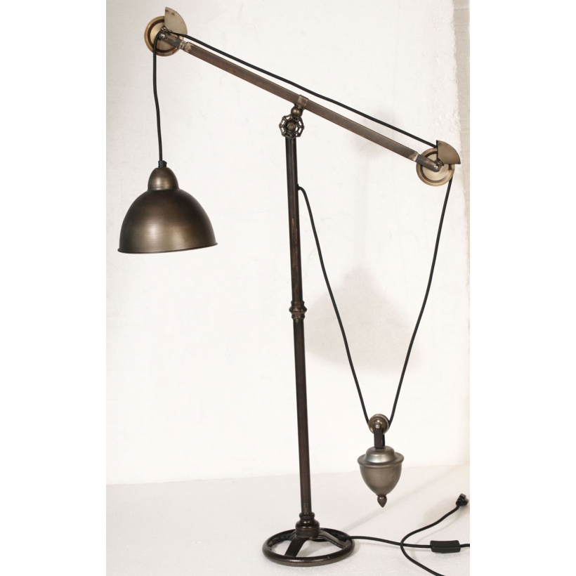 Vintage Industrial Floor Lamp Very, Pulley Table Lamp Uk