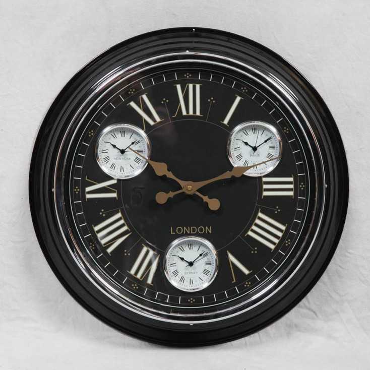 Black Wall Clock Retro 1950s Style Smithers Archives Smithers of Stamford £ 83.50 Store UK, US, EU, AE,BE,CA,DK,FR,DE,IE,IT,M...