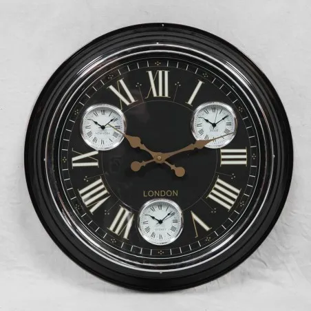 Black Wall Clock Retro 1950s Style Smithers Archives £96.00 Kitchen Aluminium product_features