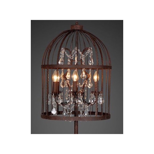 Ideas for lighting ? The Bird cage lamp finished rustic vintage brown