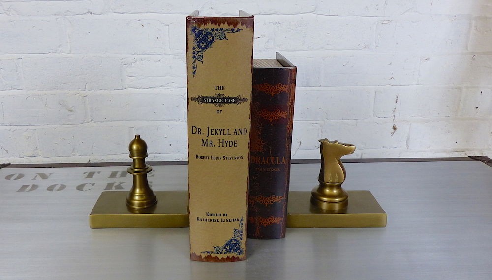 Bronze King and Queen metal bookends UK